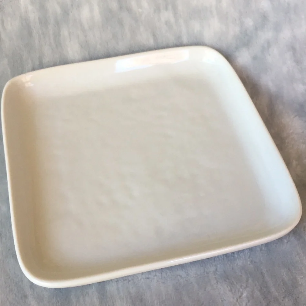 Crate & Barrel Square White Ceramic Soap or Trinkey Dish NWT5”x5”dishwasher safe